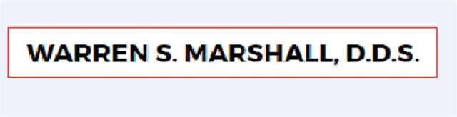 Warren S. Marshall, DDS
